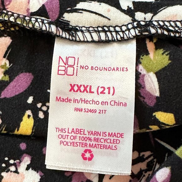 No Boundaries Floral Print Leggings – 3-Pack Bundle – Plus Size (XXL & XXXL) - Picture 6 of 10